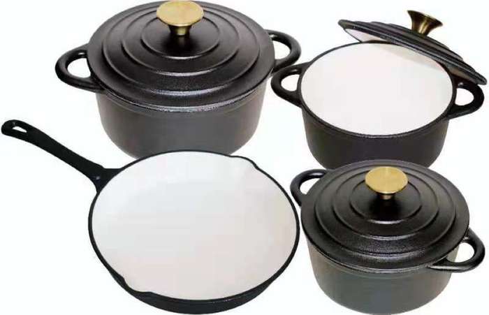 Cast Iron Pot Set -7 Piece