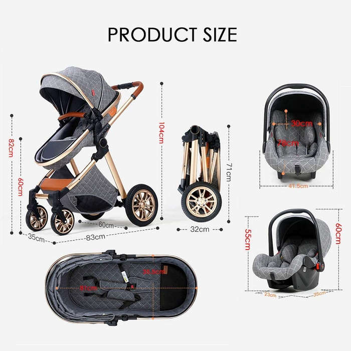 Baby Stroller 3 in 1 Luxury