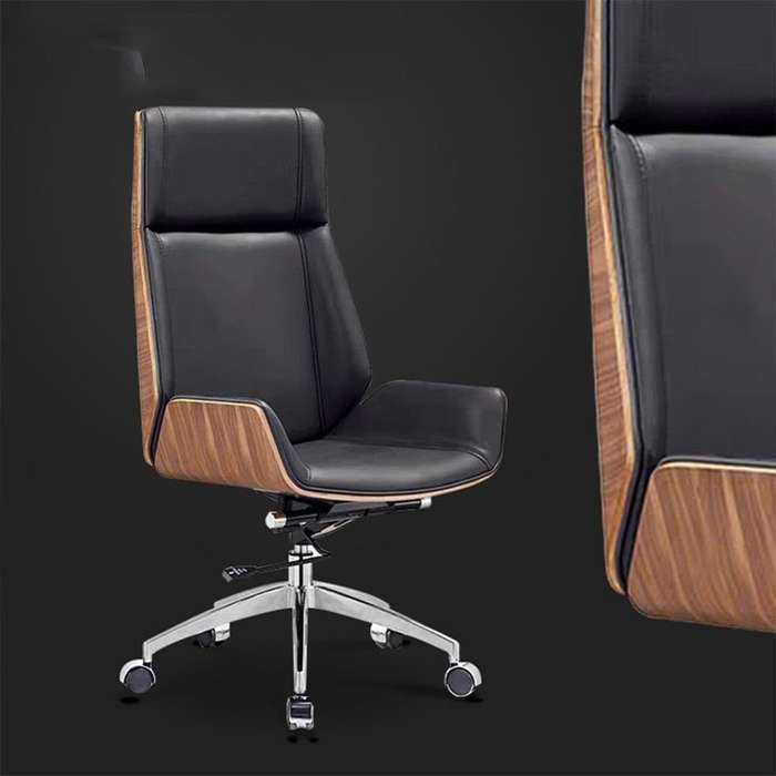 Office Chair - Executive Faux Leather - Black / Brown Colour