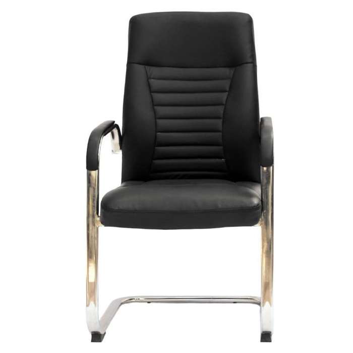 Visitor Office Chairs - Set of 2 Modern Simple Backrest - Black Colour
