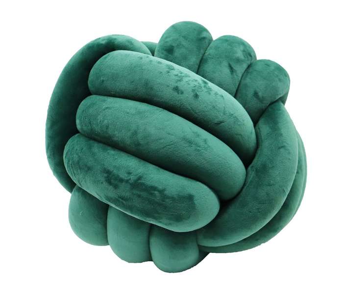 Decorative Knot Pillow Ball Modern Cushion - Green
