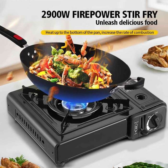 Single Burner Canister Camping Gas Stove with Travel Case