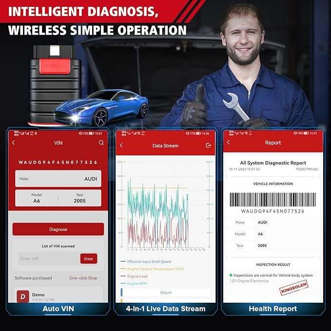 Kingbolen Ediag Full System OE Level OBD2 Diagnostic Tool with Cable