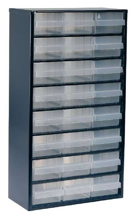 Raaco (137409) Storage Cabinet, 24 Drawer, Steel
