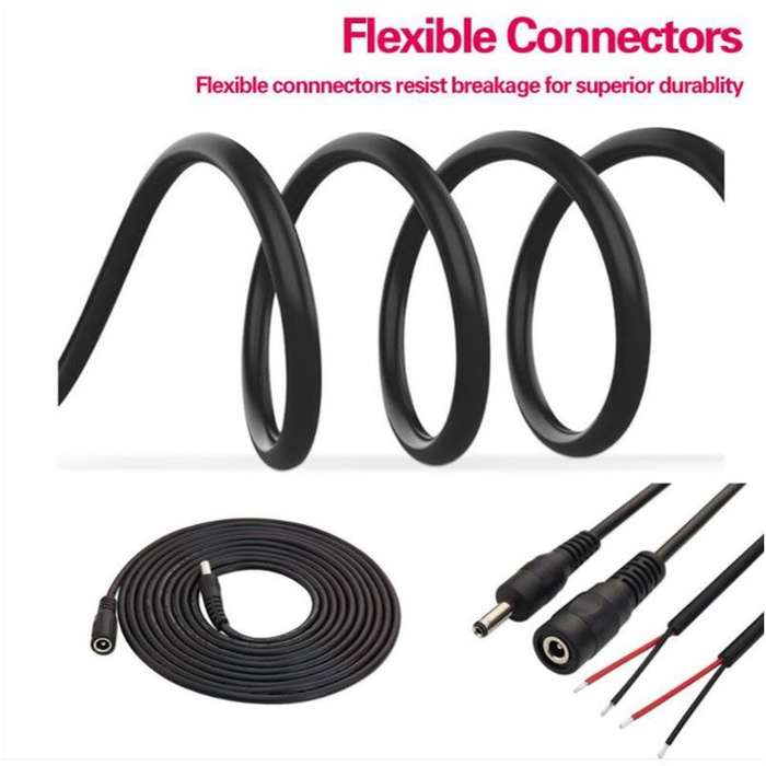 DC Extension Power Cable Male to Female  3m / 5m / 10m / 15m / 20m / 30m | 5.5mm x 2.1mm Plug ...