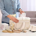 TopikaKids Baby Diaper Organizer, Changing Table Storage, Car Organizer - Ivory