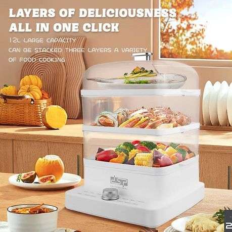 4L ELECTRIC Food Steamer -3 TIER