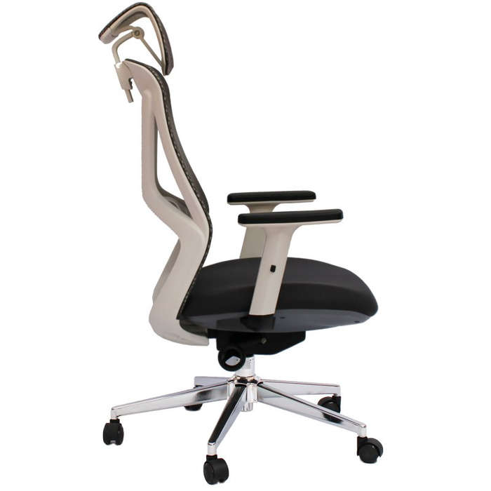 Office Chairs - Executive High Back Mesh Ergonomic - - Grey / White Colour