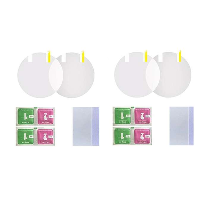 DHAO 4 Piece HD Waterproof Anti-Fog Car Rearview Mirror Clear Nano Film - 100mm-round