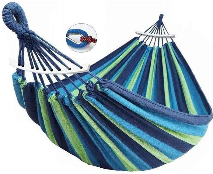 Heavy Duty Adult Hammock- Blue & Green