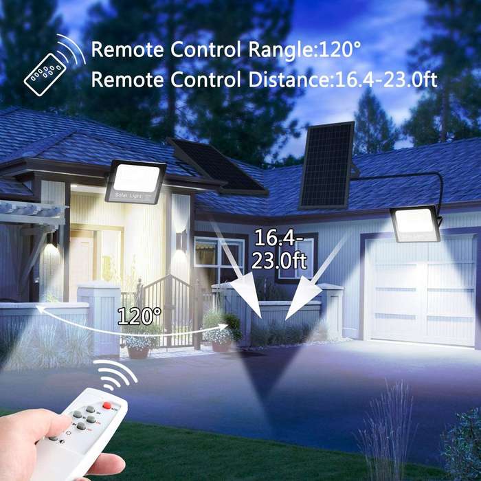 IP67 Waterproof Solar LED Flood Light with Remote control-4 Pack