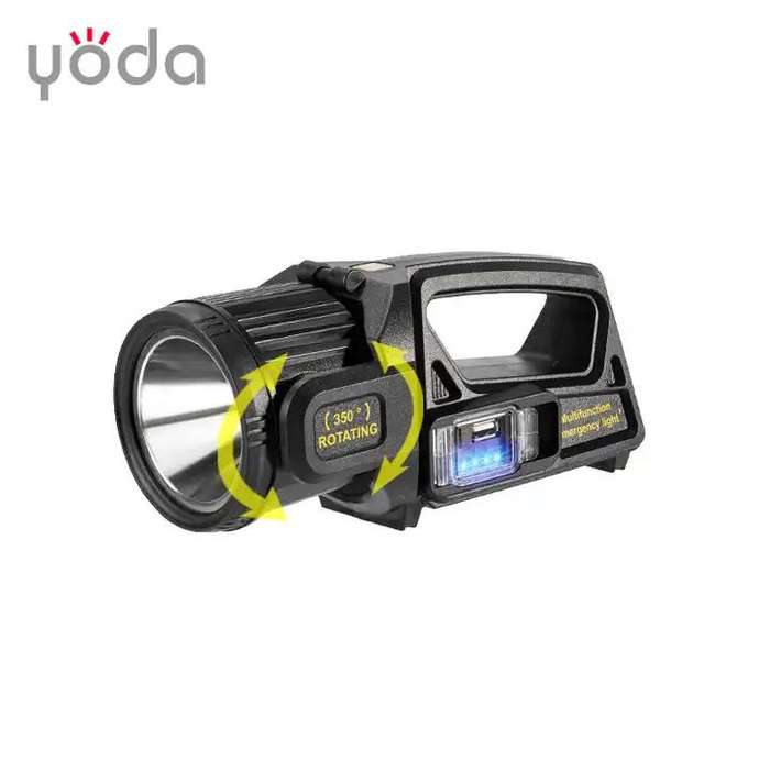 LED Solar Flashlight Searchlight Multi-functional Portable