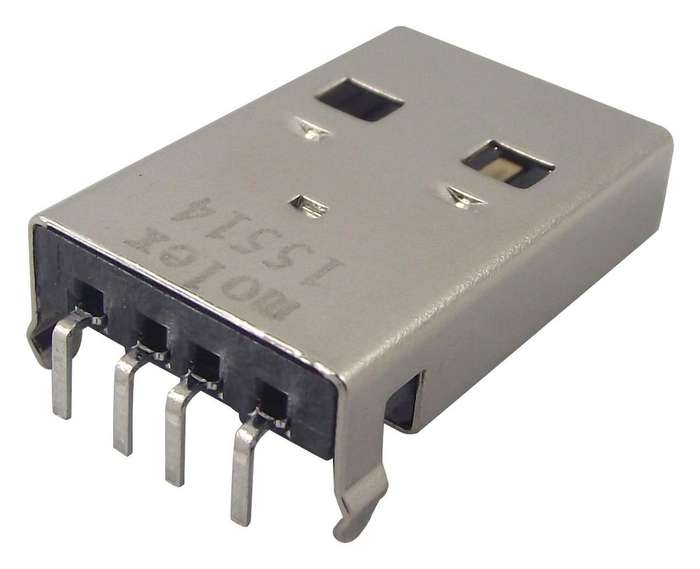 Molex (48037-0001) USB Connector, USB Type A, USB 2.0, Plug, 4 Ways