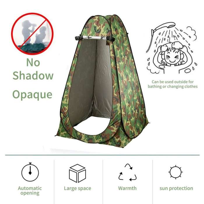 Pop-Up Camping Shower Tent With Solar Shower Bag