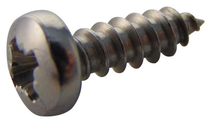 TR Fastenings (N40.375 PRA2ABS100-) Screw, Self-Tapping, No.4, 9.5 mm