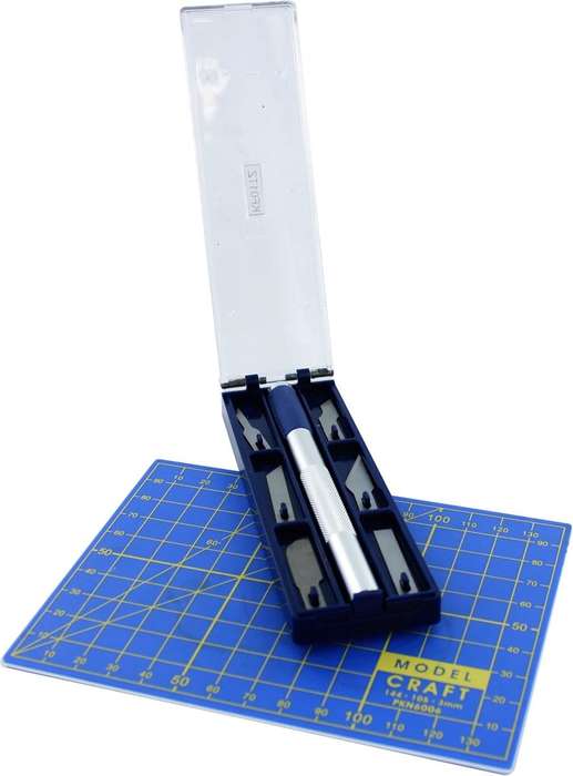 Modelcraft (PKN2008) Craft Knife Set, Knife Handle, 6 Steel Blade
