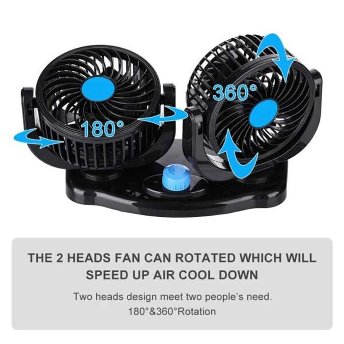 Mini Double Headed Vehicle Fan