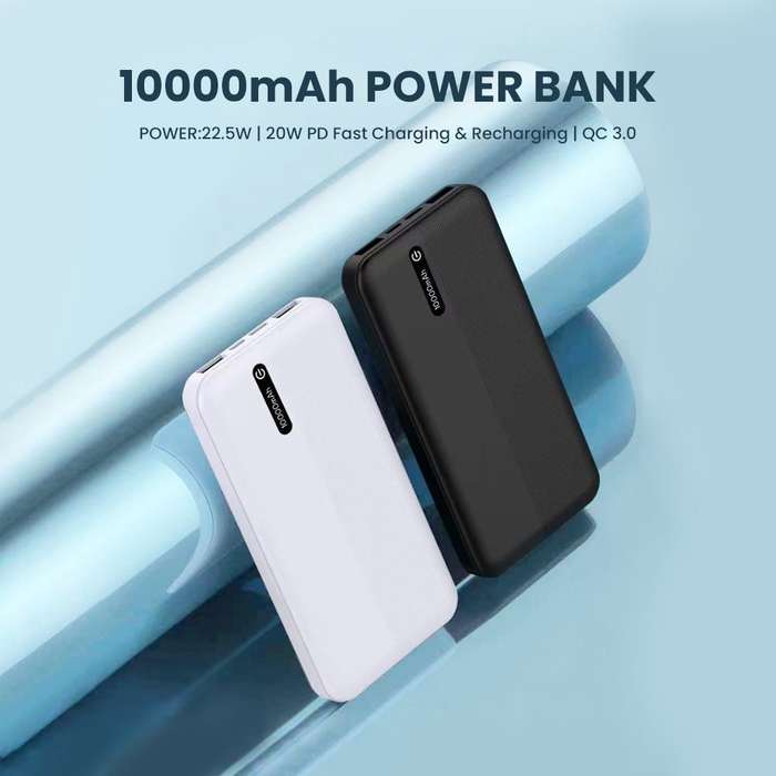 10000mAh Power Bank - White