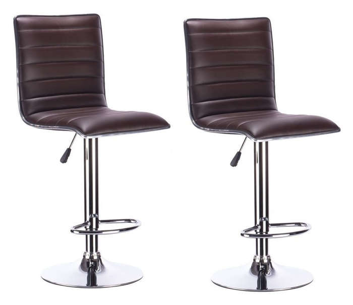 Chrome Base PU Leather Bar Stools