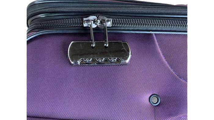 Le Emporer Fabric 3 Piece Luggage- Double Zip Suitcase - Purple