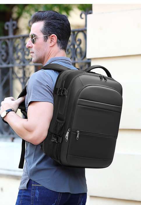 POSO EliteTravlr Mens Scalable Bag Laptop Backpack