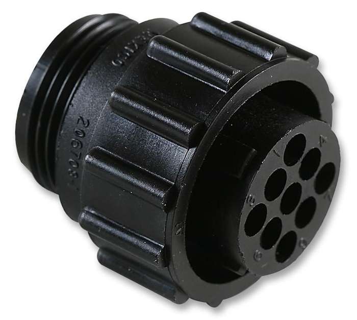 TE Connectivity (206708-1) Circular Connector, 9 Contacts, Threaded, Plug
