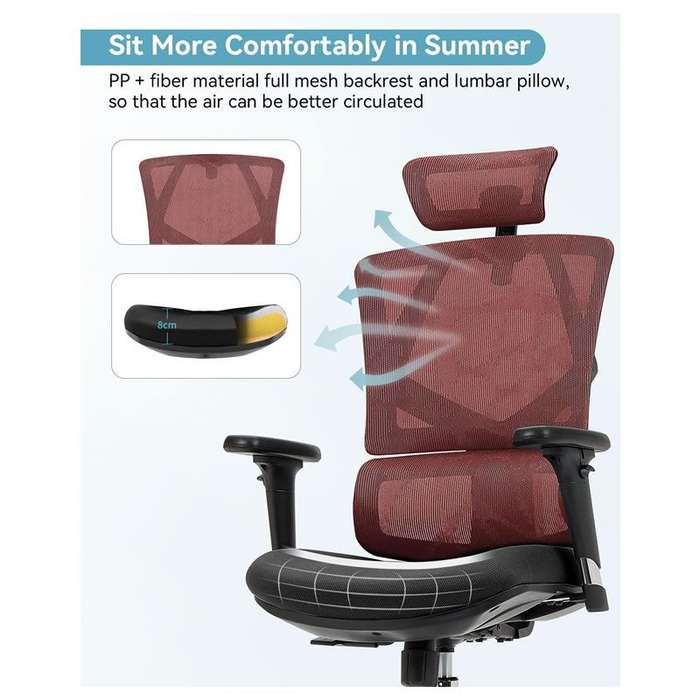 Office Chairs - Mesh Swivel Revolving Mesh Computer Chair - Black Colour