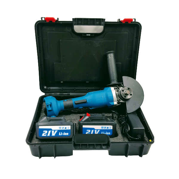 Cordless Grinder Brushless 21V 115mm with 2xBatteries and Carry Case