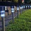 Stainless steel Solar floor lamp 10pcs Solar Light Set  (Floor Mount Pack of 1)
