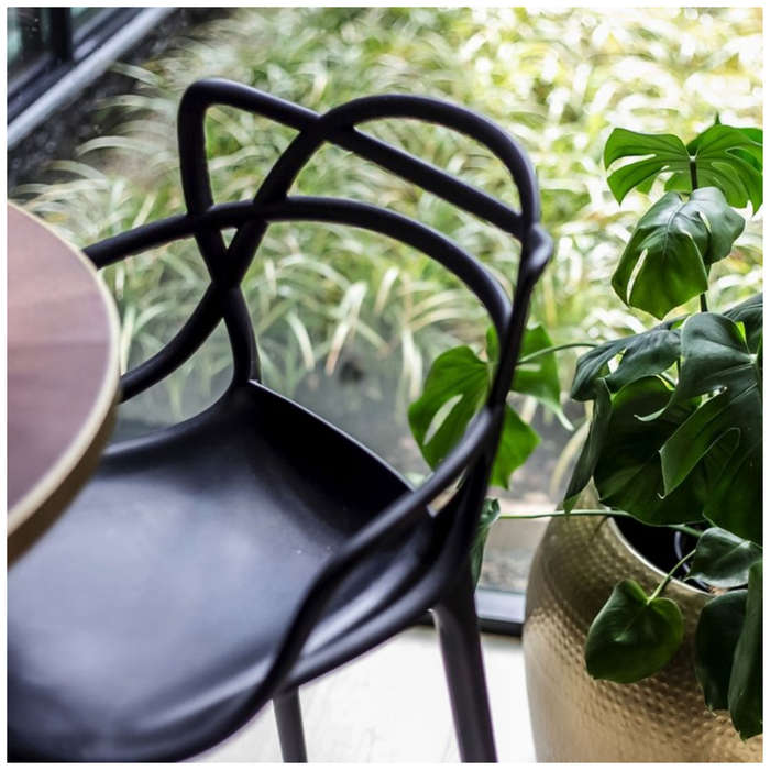 Bar Stool - Plastic 2Pack Black