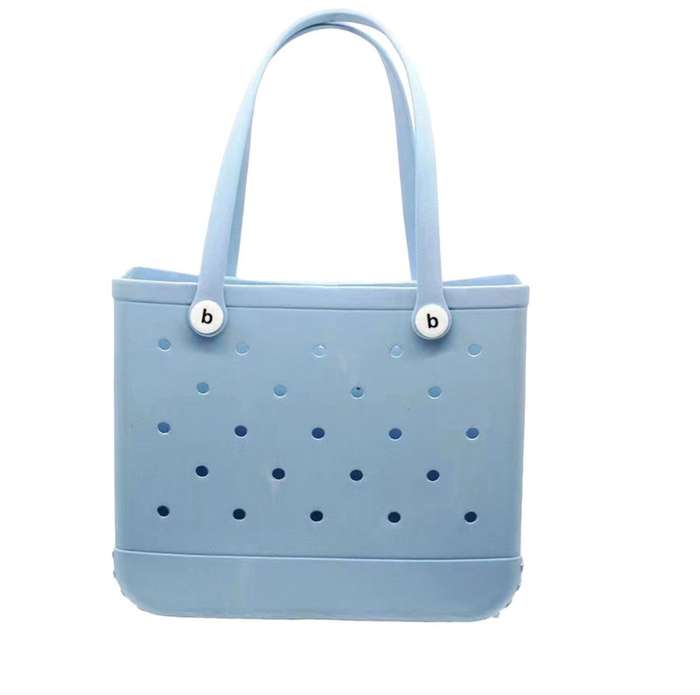 Large Tote Beach Handbag Bag  - Blue
