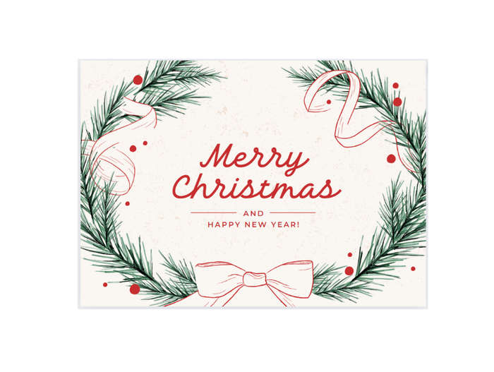 Merry Christmas Festive Design Stickers - Pack of 100