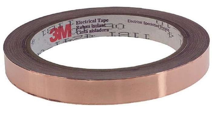 3M (1181 12MM) Tape, Conductive Shielding, Copper Foil, 12.7 mm x 16.5 m