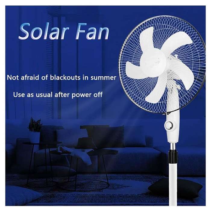 16 INCH Rechargeable AC/DC Solar Stand Fan GD-TIMES