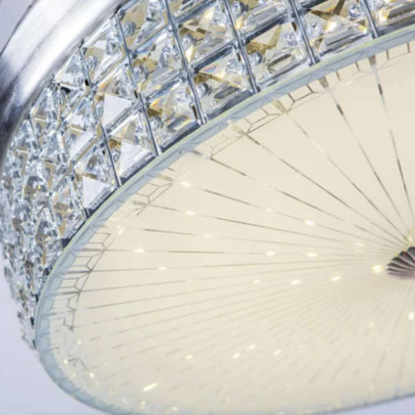 Crystal retractable blade ceiling fan