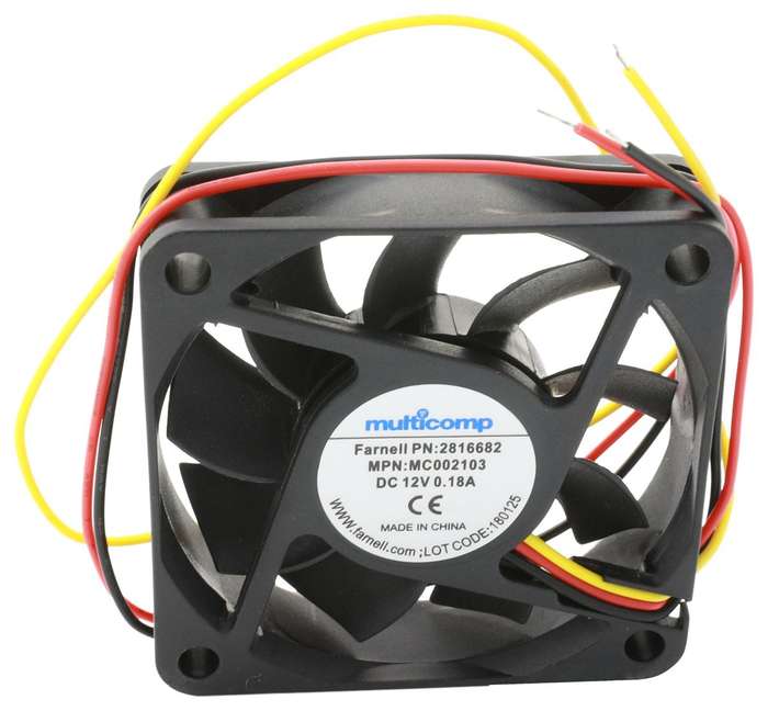Multicomp Pro (MC002103) DC Axial Fan, 12 V, Square, 60 mm, 15 mm