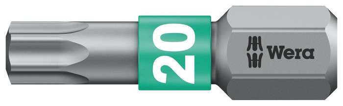 Wera (05066124001) Hex Driver Bit, Torx, T20 Bit, 25 mm Overall