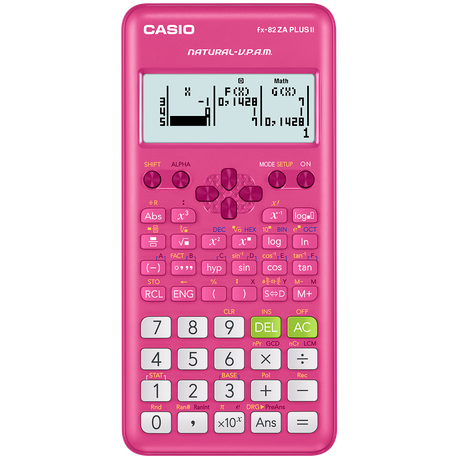 Casio FX-82ZA Plus II Scientific Calculator - Pink
