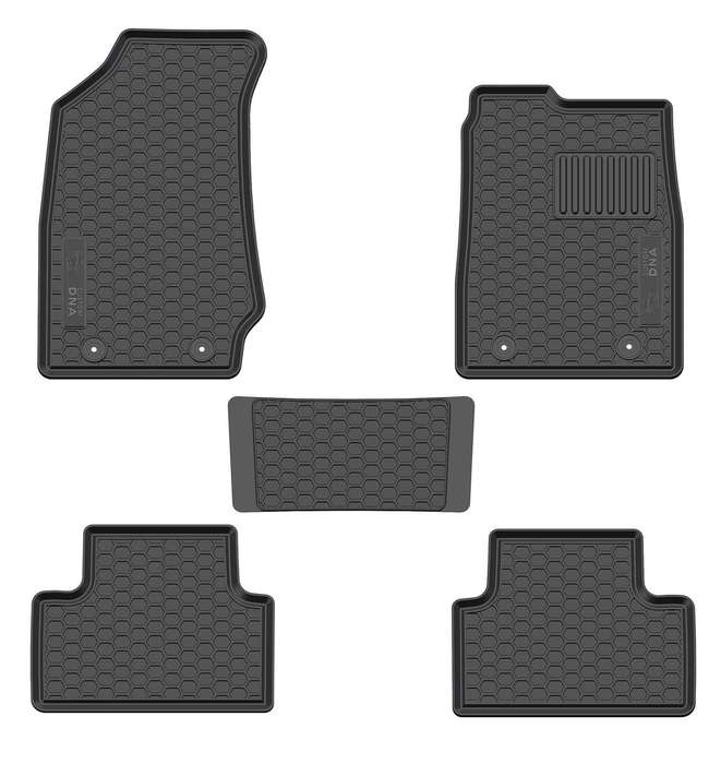 5 Piece Rubber Car Mat Set Compatible with Isuzu D-Max Extend Cab 2013+