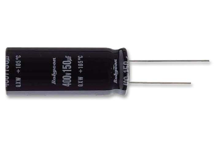 Rubycon (450QXW47MEFC10X45) Electrolytic Capacitor, Miniature, 47µF, 450V