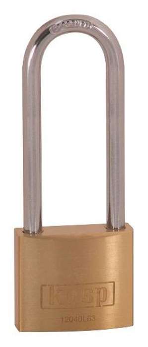 CK Tools (K12040L63D) Padlock, Brass, 63mm Long Shackle, 40mm