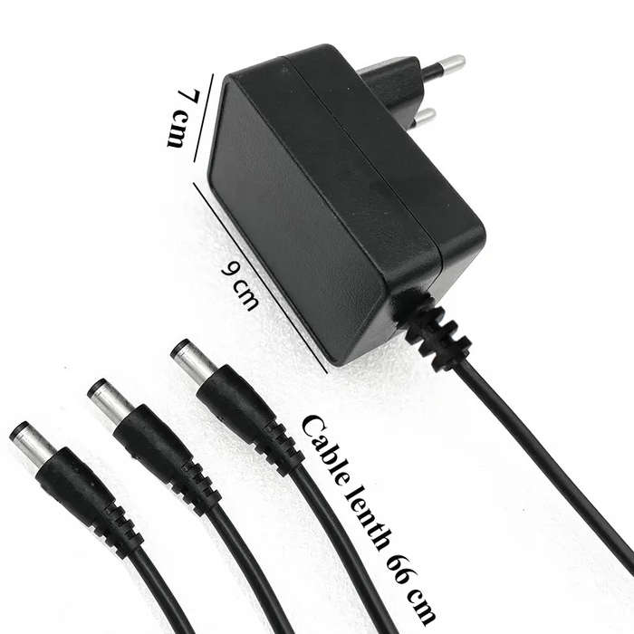 3-Way 12V 5A Power Supply Adapter  DC Power Splitter for CCTV Camera, DVR, NVR, LED Lights & E...