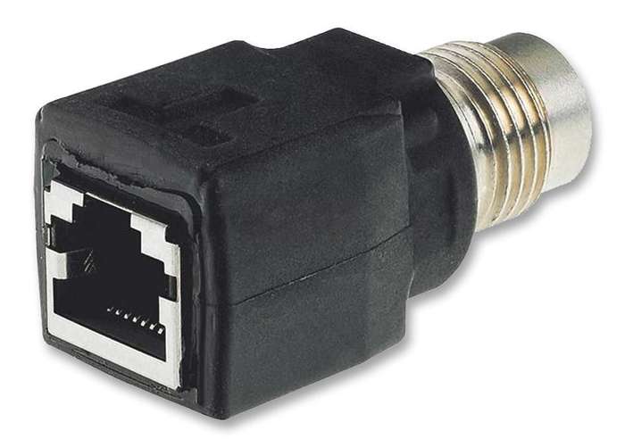 Harting (21 03 381 2401) Connector Adapter, M12, 4 Ways, Receptacle, RJ45