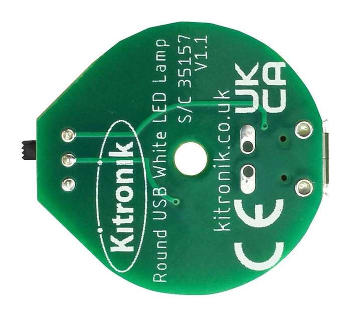 Kitronik (35157) USB LED Board, Round, White, LED Lighting, Lighting