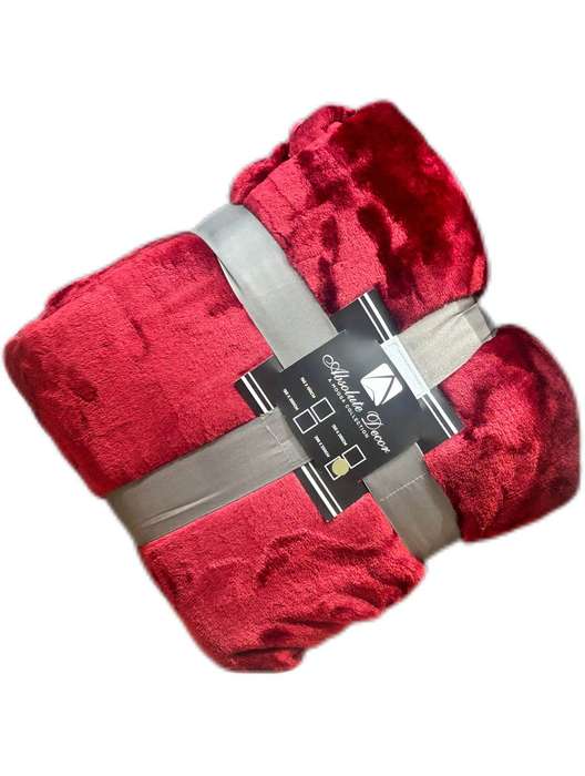 Big and super soft Absolute Decor Fleece Throw - Red