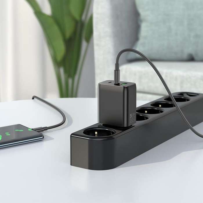 65W Super Fast Power Adapter Charger With Type C To C Cable