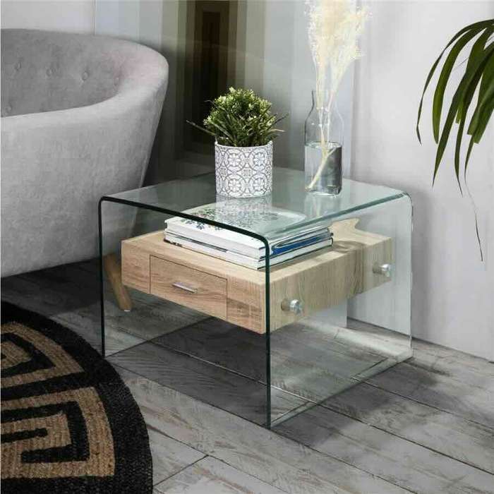Glass Coffee Table- With a Drawer