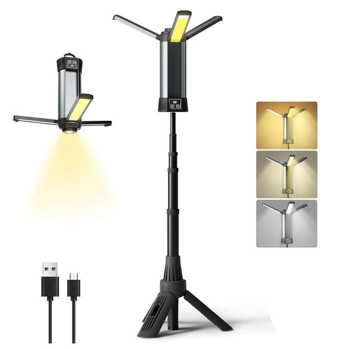 LED Work Light with Portable Folding Stand