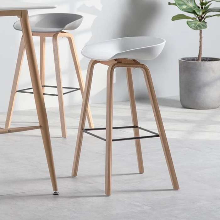 Lifestyle Kitchen/ Bar Stool - White - Set of 2 Chairs