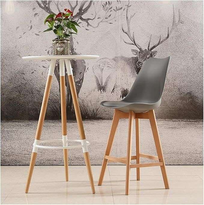 Modern and Stylish Padded Bar Stool - Grey